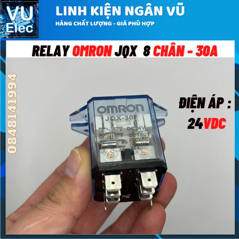 Relay OMRON JQX 12-24-220V 8 chân 30A