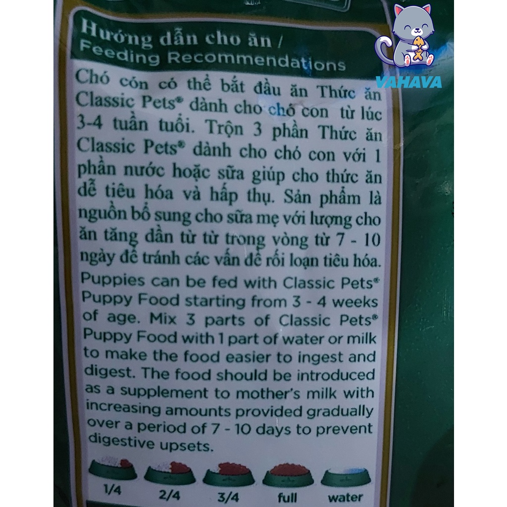 Thức ăn dành cho chó con vị Sữa Classic Puppy 10kg (25 túi 400g) - VAHAVA