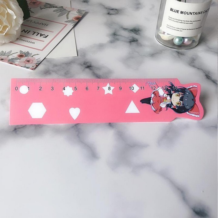 Thước kẻ Azur Lane dụng cụ học tập bookmark tiện lợi in hình anime chibi