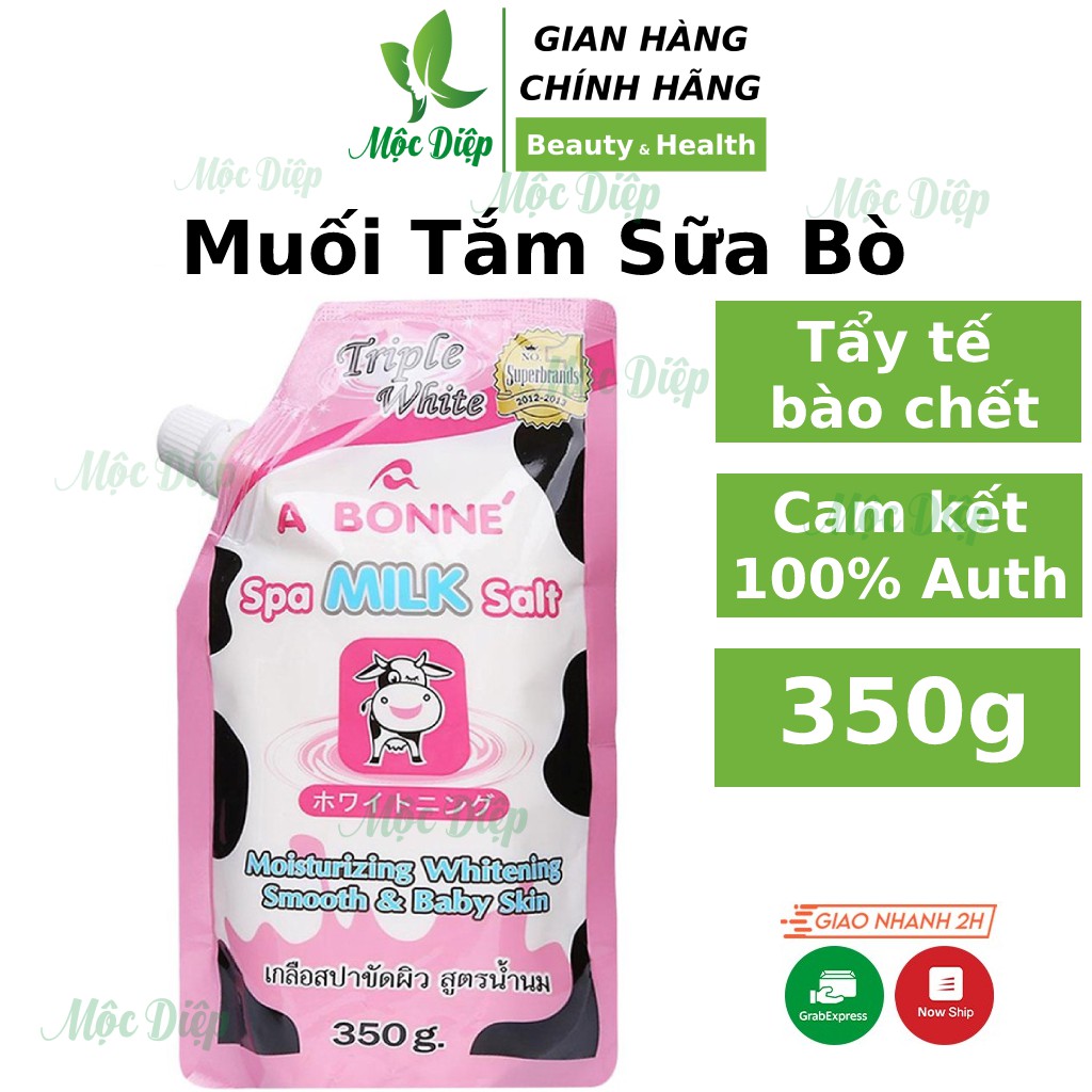 Muối Tắm Sữa Bò 350g - Tẩy Tế Bào Chết - Tẩy da chết Body A Bonne Spa Milk Salt Thái Lan - Mộc Diệp