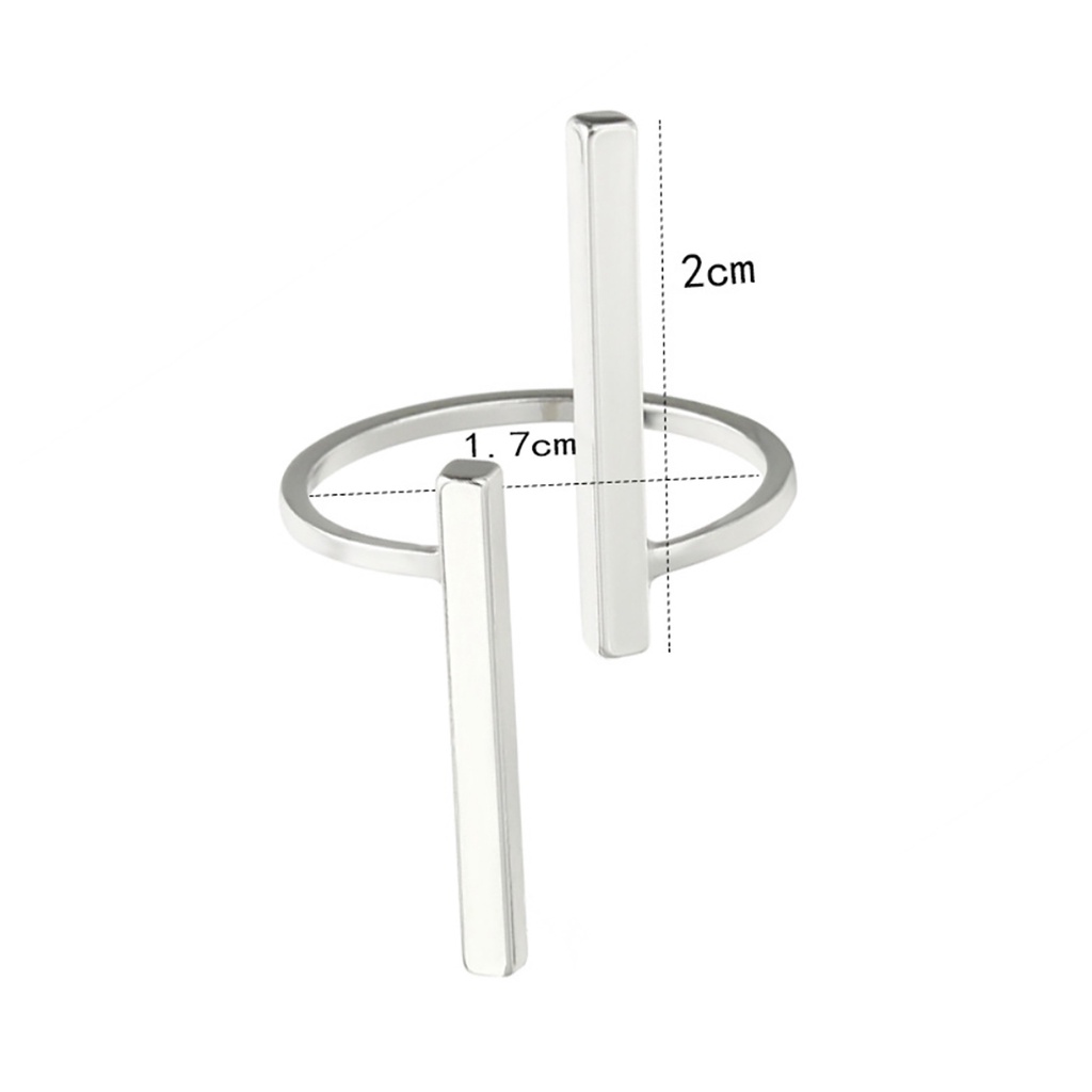 Nhẫn hở thiết kế kiểu hình học độc đáo