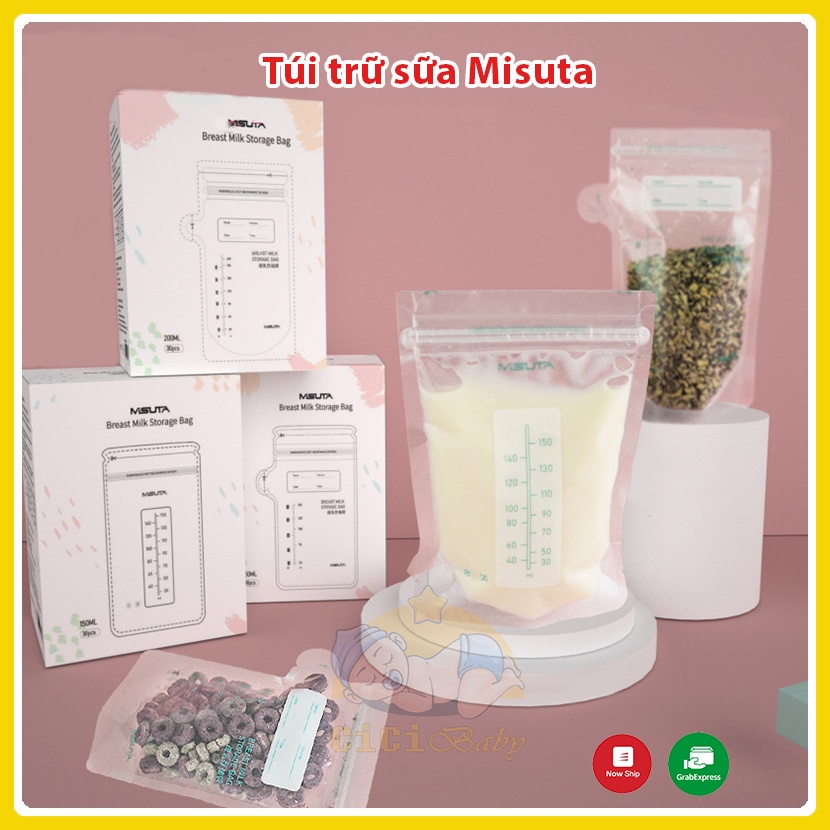 Túi trữ sữa Misuta 150ml/200ml - Hộp 30 túi