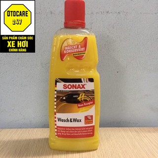 (TẶNG KHĂN LAU XE) Sonax Wash & Wax - Nước rửa xe