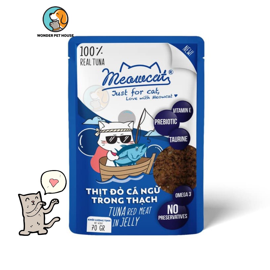 [Mã PET50 giảm 10% - tối đa 50K đơn 250K] COMBO 9 GÓI PATE MEOWCAT cho mèo gói 70gr - Đủ vị Thơm Ngon Đầy Đủ Dinh Dưỡng