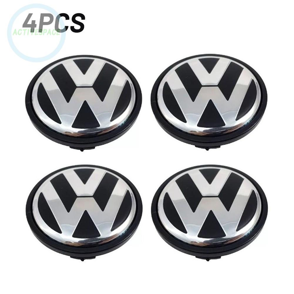 4 Nắp Chụp Mâm Bánh Xe In Logo Volkswagen 45mm