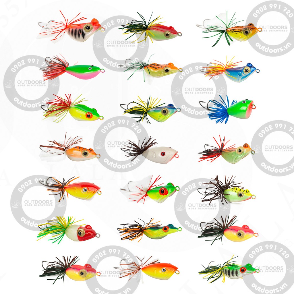 Mồi Lure nhái 3D sinh động có bi bên trong (Nhái giả vỉ ABS 4.5cm)