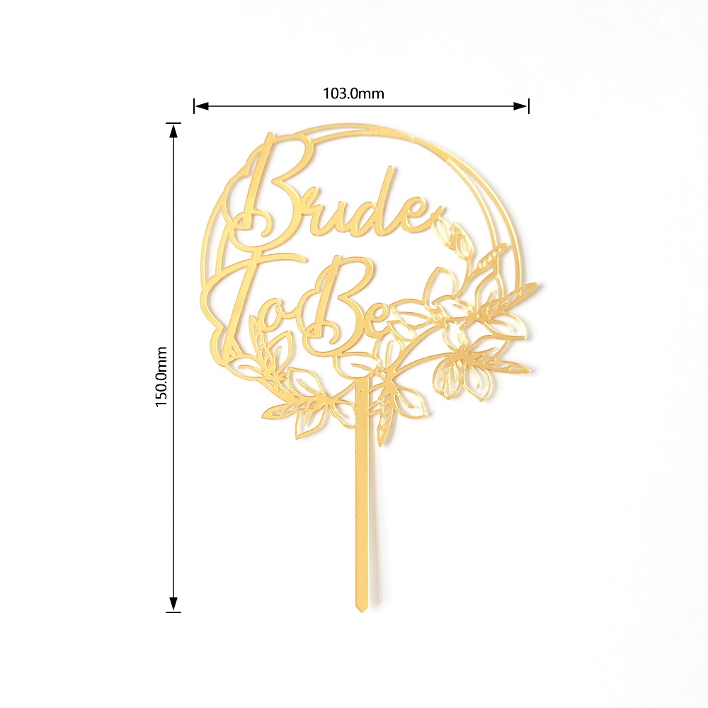 Que Cắm Trang Trí Bánh Kem Chữ Mr & Mrs / Bride to Be / Kissd / Happy Wedding / Happy Anniversary