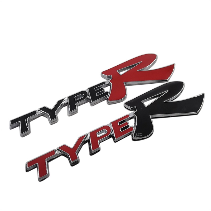 1 Nhãn Dán Logo TYPE R Kim Loại Trang Trí Thân Xe Hơi