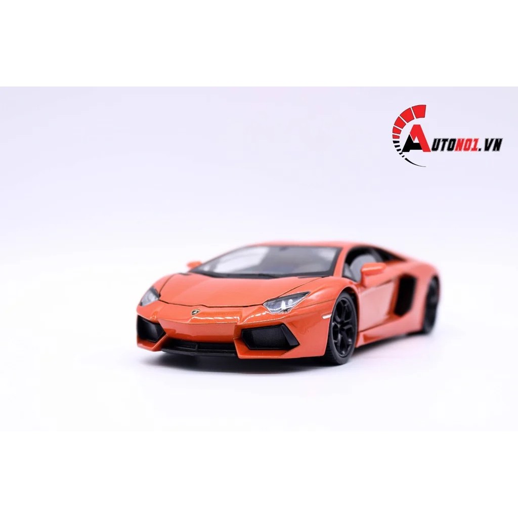 MÔ HÌNH XE LAMBORGHINI AVENTADOR LP700-4 ORANGE 1:24 WELLY 4650