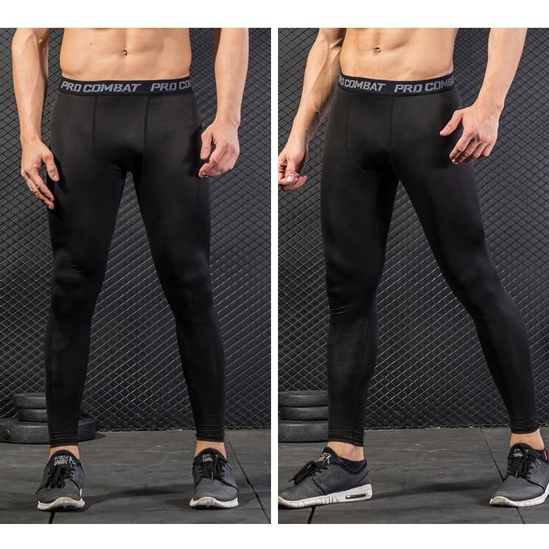 Quần legging giữ nhiệt nam - co giãn k giới hạn - kết hợp tập gym - chơi thể thao ngày đông - PRO COMBAT