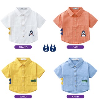 Áo sơ mi cho bé Katoofely họa tiết đáng yêu chất cotton hàng xuất Âu Mỹ