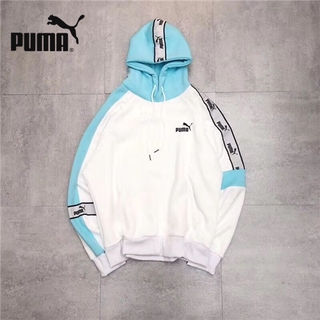 Áo Hoodie Puma Dáng Rộng Phối Màu Tương Phản Cá Tính Cho Nam Và Nữ