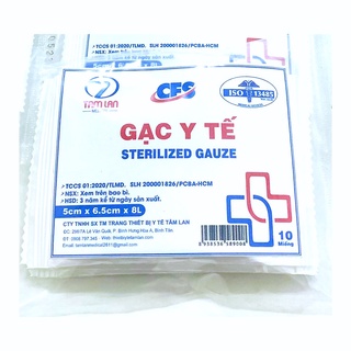 Gạc Y Tế Tiệt Trùng - 5x6.5cm ( 8 lớp & 12 lớp )