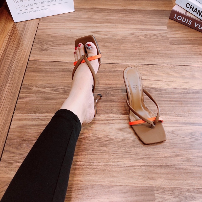 Guốc nữ xỏ ngón 7p phối màu siêu xinh Chị Chảnh Store