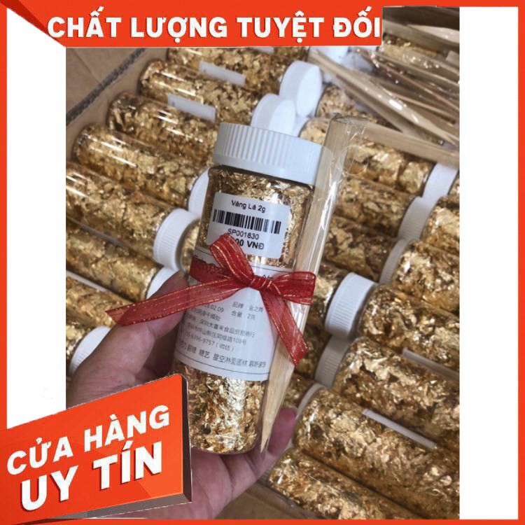 [Hàng Kiểm Định] Lá dát vàng làm bánh - lá vàng thực phẩm Hàng ý Giá Sỉ