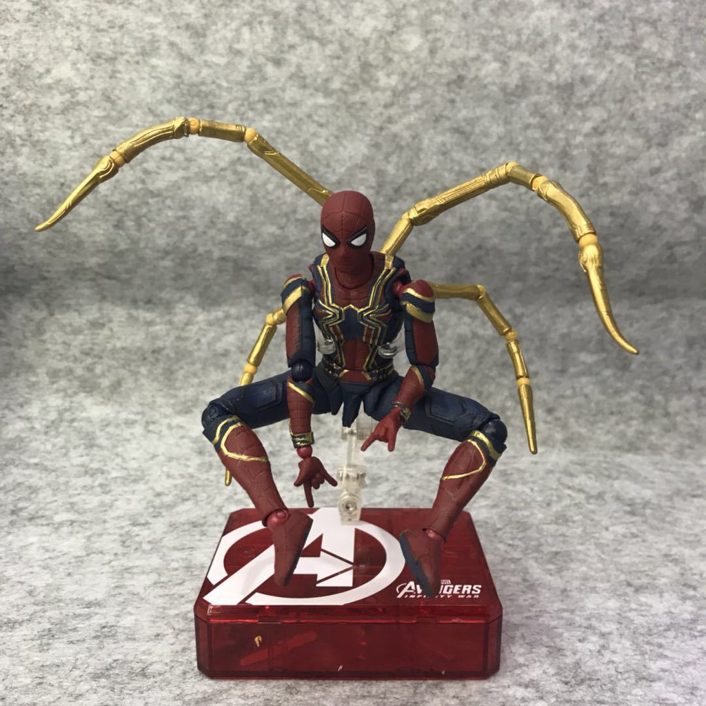 ♟SHF Marvel model Avengers SpiderMan with movable joints Iron Spider-Man figure