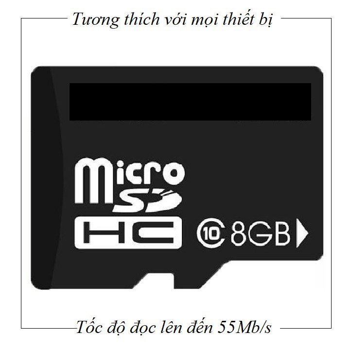 Thẻ Nhớ 8GB Class 10 + Tặng 1 Đầu Đọc Thẻ All-In-One