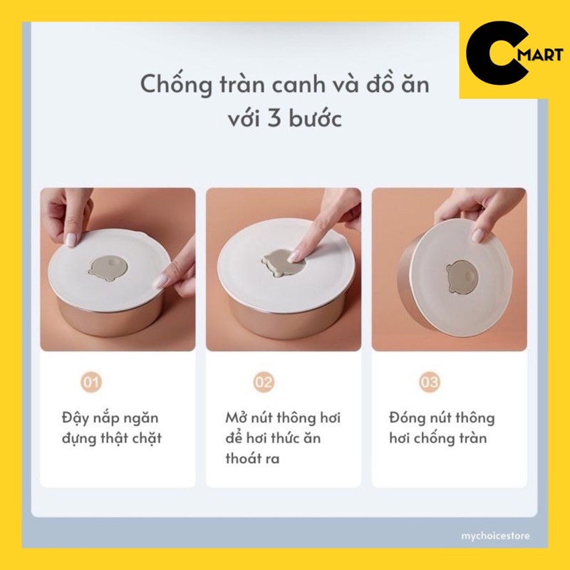 Hộp cơm cắm điện hâm nóng đa năng văn phòng Bear DFH-B15N1 ảnh thật [CMART.COM.VN] | BigBuy360 - bigbuy360.vn