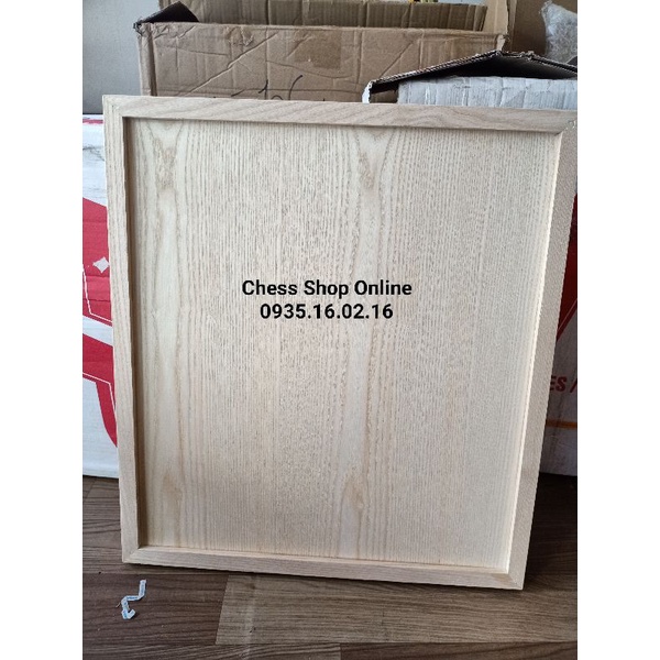 Bàn cờ tướng gỗ tần bì nguyên tấm có viền