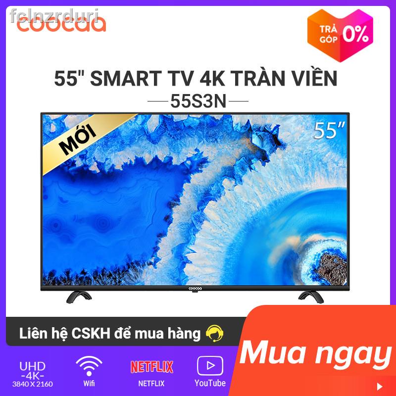 ♛℡✢[SIÊU SALE 19-23.07 - Voucher giảm 500K] SMART TV 4k Coocaa 55 inch tivi - Tràn viền - Model 55S3N netflix | BigBuy360 - bigbuy360.vn