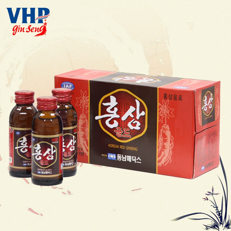 [HÀNG MỚI VỀ] Nước Hồng Sâm Nguyên Chất Hàn Quốc,Hộp 10 Chai x 100ml [DATE 2023]