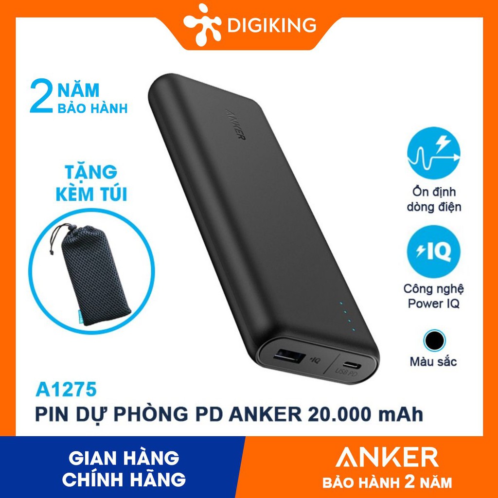 Pin dự phòng ANKER - A12752 cổng PD dung lượng 20000mAh