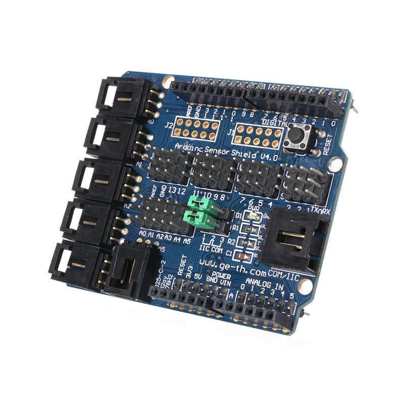 1 Pcs for Arduino UNO MEGA Duemilanove Sensor Shield V4 Digital Analog ule Servo Motor & 1 Pcs for Arduino / Genuino UNO R3 Sensor Shield V5.0 Extension Board E3B3