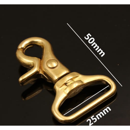 Móc túi đồng nguyên chất  15mm, 20mm, 25mm - phụ kiện làm đồ da túi ví thủ công