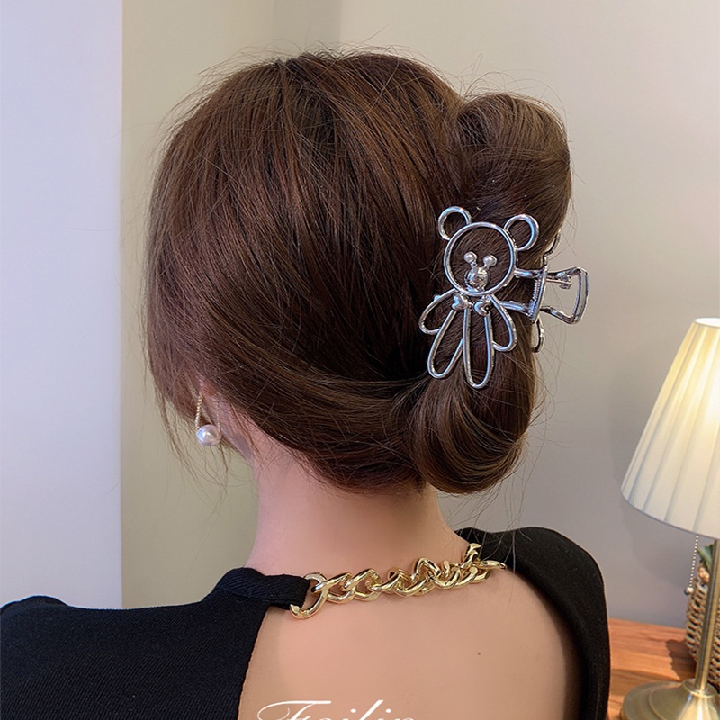 Kẹp tóc đuôi ngựa hình chú gấu xinh xắn thời trang Hàn Quốc