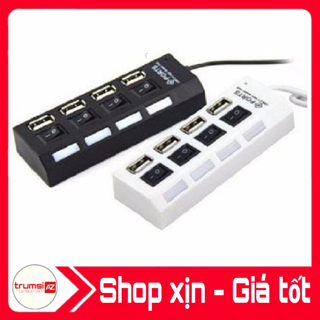 Hub chia USB 4 cổng có công tắc