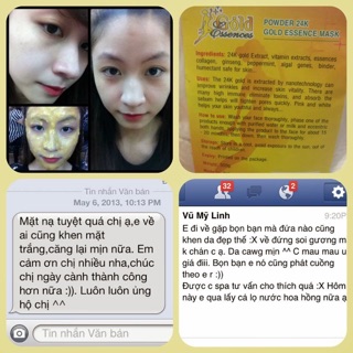 Bột đắp mặt nạ tinh chất Vàng 24k của Ý