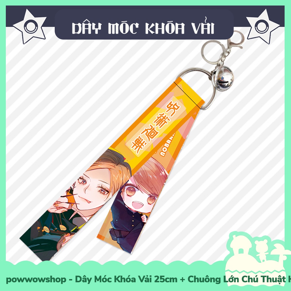 [Sẵn VN - Hỏa Tốc] Dây Móc Khóa Vải + Chuông Phong Cách Anime Manga Jujutsu Kai.sen