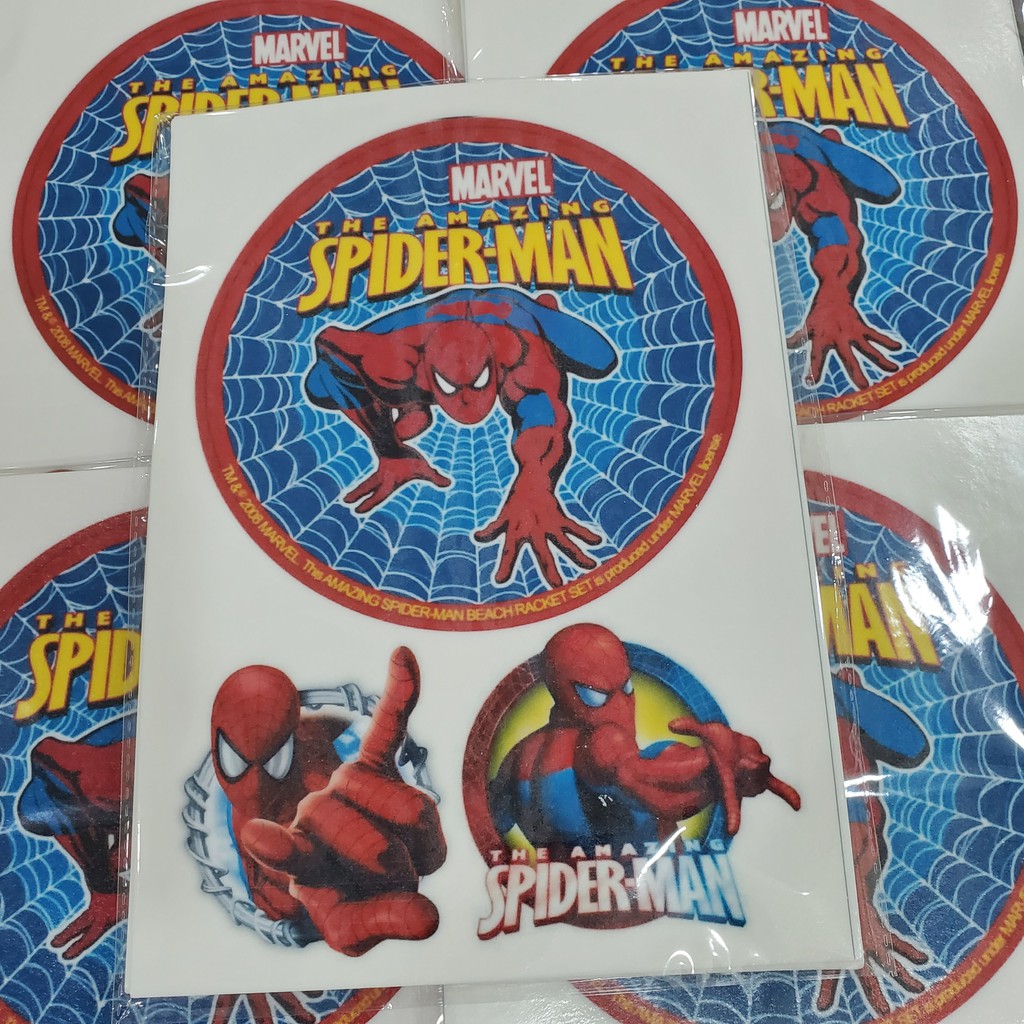 Giấy gạo in hình Spiderman - siêu nhân nhện (1 xấp 5 tờ)