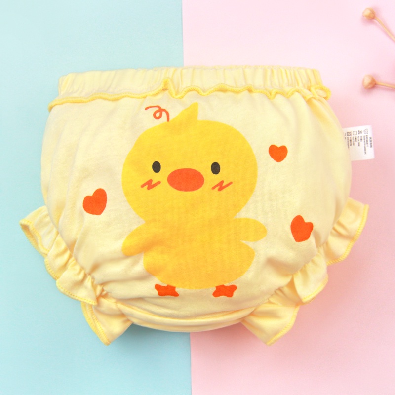 Bộ 4 quần lót LUCKY BIG CAT bằng cotton in hình xinh xắn cho bé gái