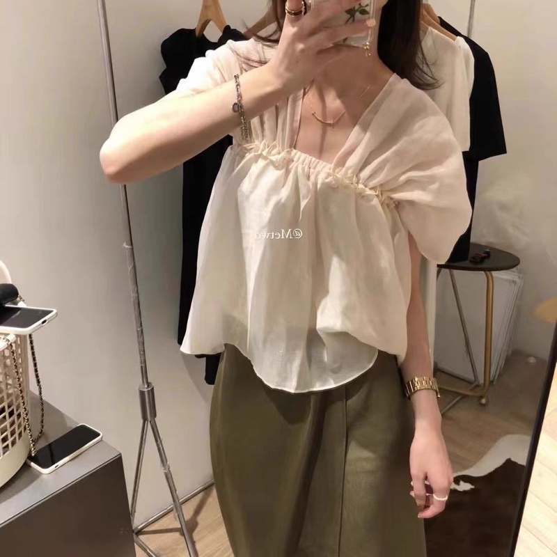 MIN2Handshop Áo kiểu thiết kế korea free size nguyên tag