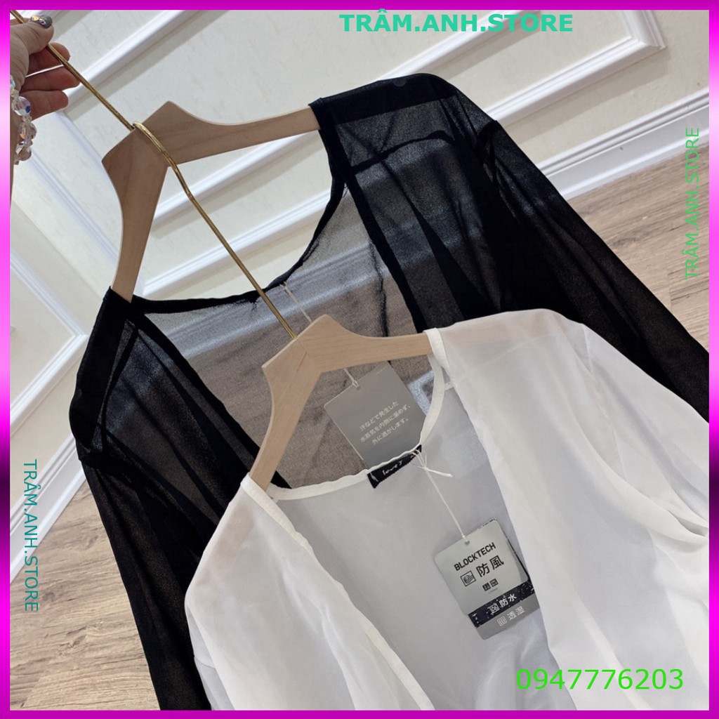 ÁO KHOÁC VOAN TAY BUỘC NƠ ĐEN TRẮNG - ÁO CADIGAN VOAN LỤA MỎNG KHOÁC NGOÀI RÚT DÂY ULZZANG 👗 👑 | BigBuy360 - bigbuy360.vn