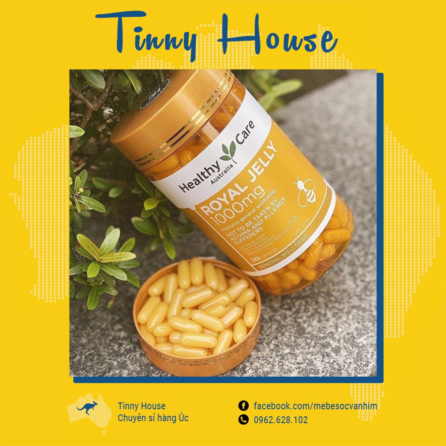Sữa Ong Chúa Healthy Care Royal Jelly 365 Viên - Mẫu mới nhất