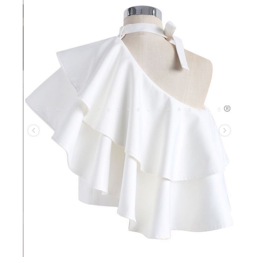 Áo croptop kiểu xếp tầng bèo nhún bánh bèo tiểu thư - Sugargalz