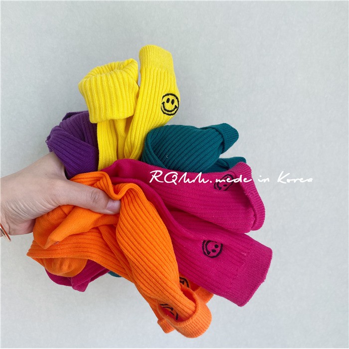 Vớ Cổ Cao Thêu Chữ Phong Cách Hàn Quốc Dành Cho Bé