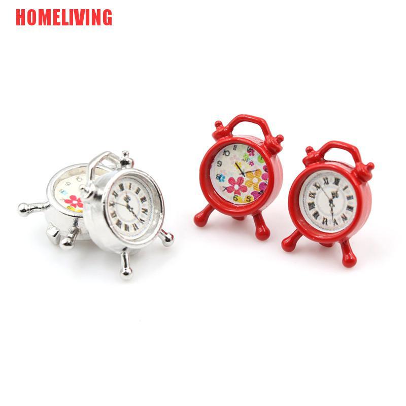 Đồng Hồ Báo Thức Mini Tỉ Lệ 1 / 12 Dùng Để Trang Trí Nhà Búp Bê