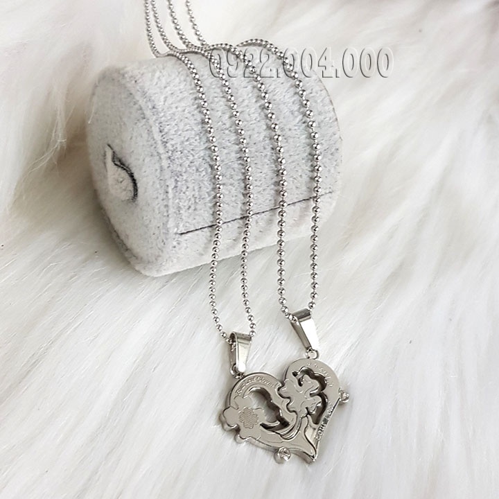 Dây chuyền cặp tình yêu cỏ 4 lá MZ1824.
