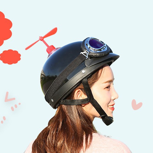 Chong chóng bay Doraemon gắn nón bảo hiểm