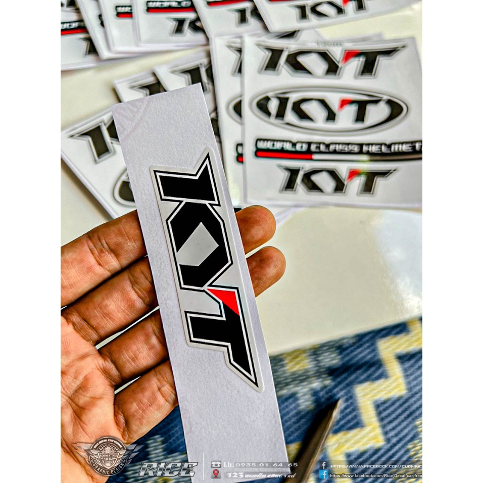 Tem Logo KYT 3 mẫu Chuẩn