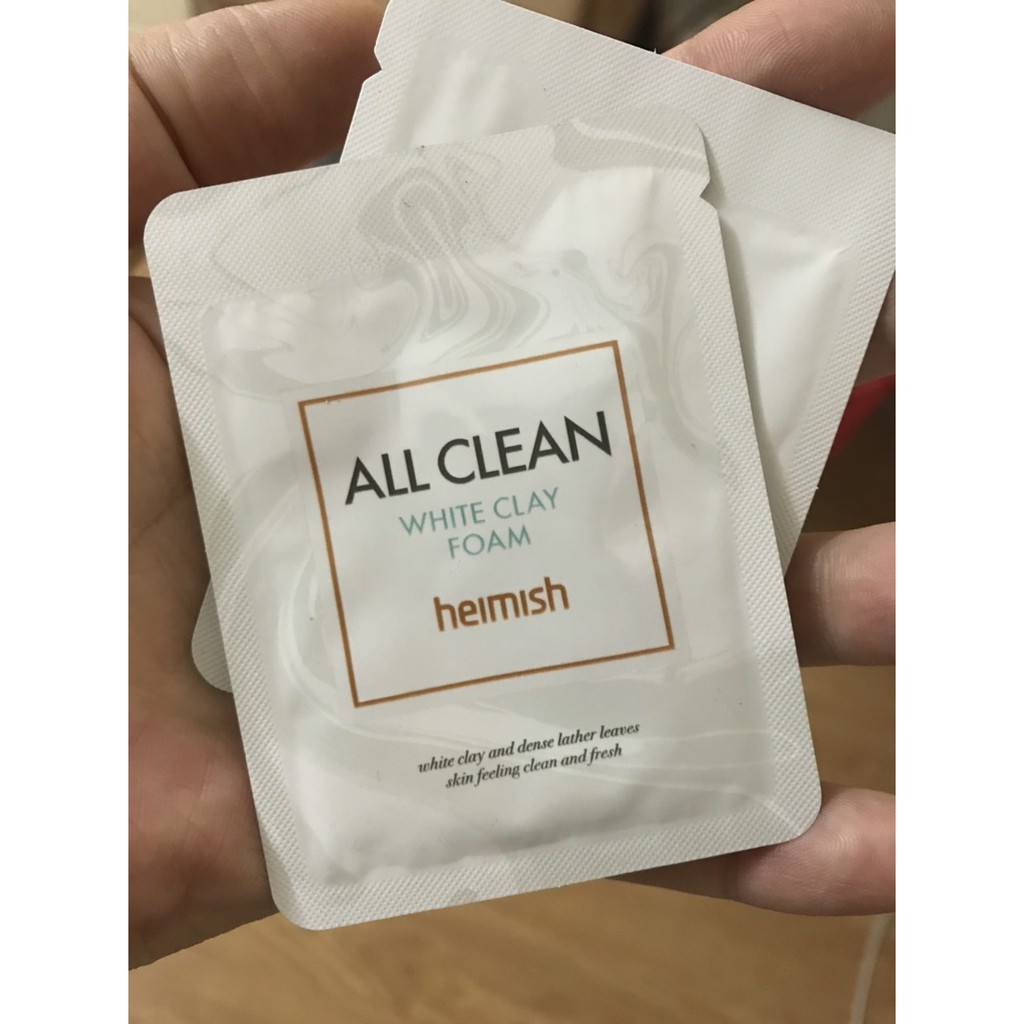 Mẫu thử Sữa rửa mặt trắng da Heimish All Clean White Clay Foam