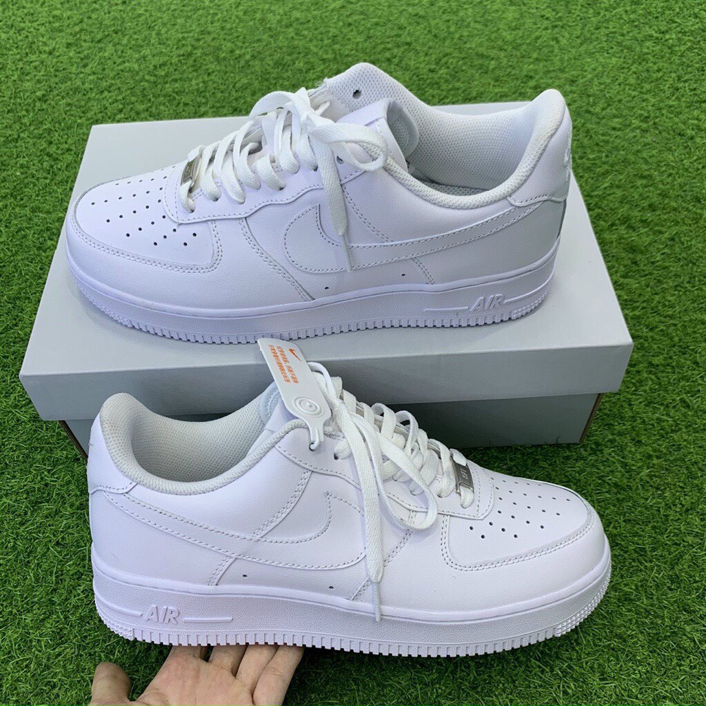 Giày Air force 1 full trắng bản trung 1/1+sieu cap, giày sneaker AF1 trắng nam nữ full box+bill