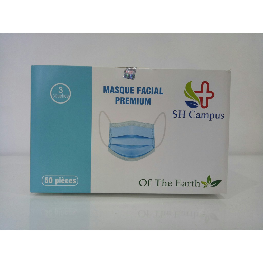 Hộp 50 cái khẩu trang y tế 3 lớp công nghệ kháng khuẩn cao cấp Premium Face mask