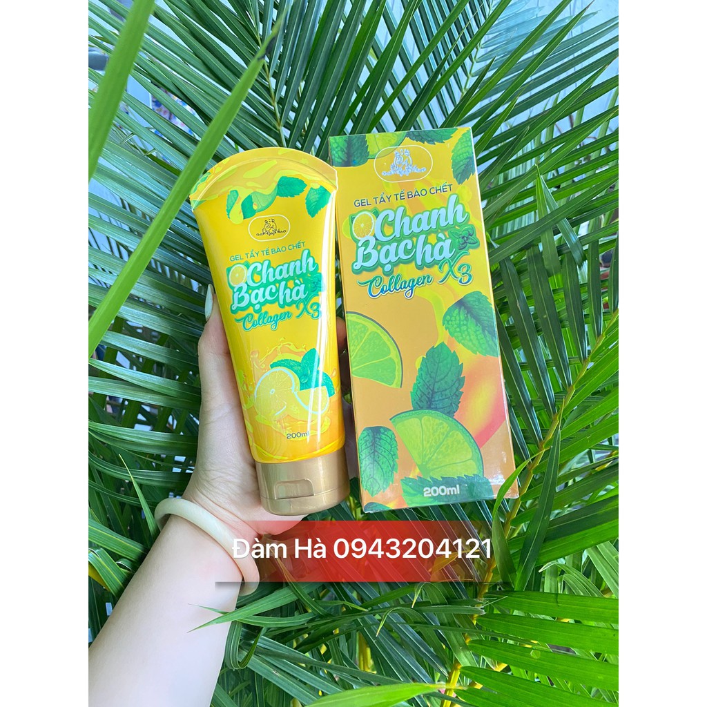 Tẩy tế bào chết Lemon Chanh Bạc Hà Collagen x3