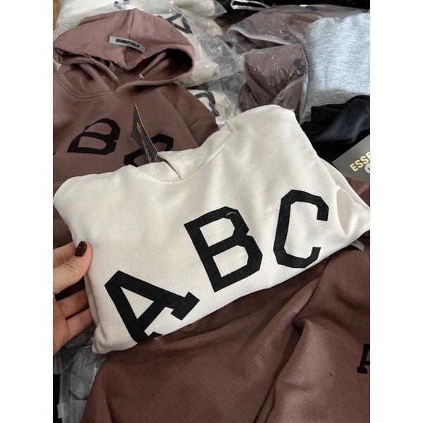 SBT476 - BỘ NỈ HOODIE BÉ MŨ LIỀN ABC 4M