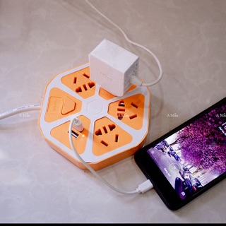 Ổ CẮM ĐIỆN TRÁI CAM 2 CỔNG USB (giá tốt)