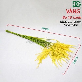 [ CAO CẤP - Y THẬT] Set 10 cành bông lúa giả trang trí 75cm